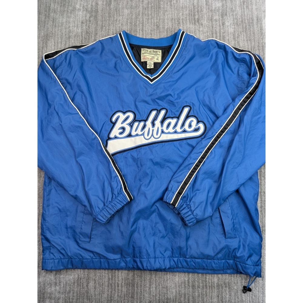 VTG Buffalo University Steve and Barry's XL Jacket Pullover Windbreaker Blue